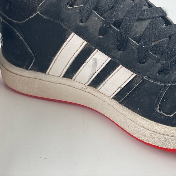 Adidas Kids Boys Hoops 2.0 B75743 Hi Top Black Orange Running Shoes-Size 2 Youth - Picture 8 of 12